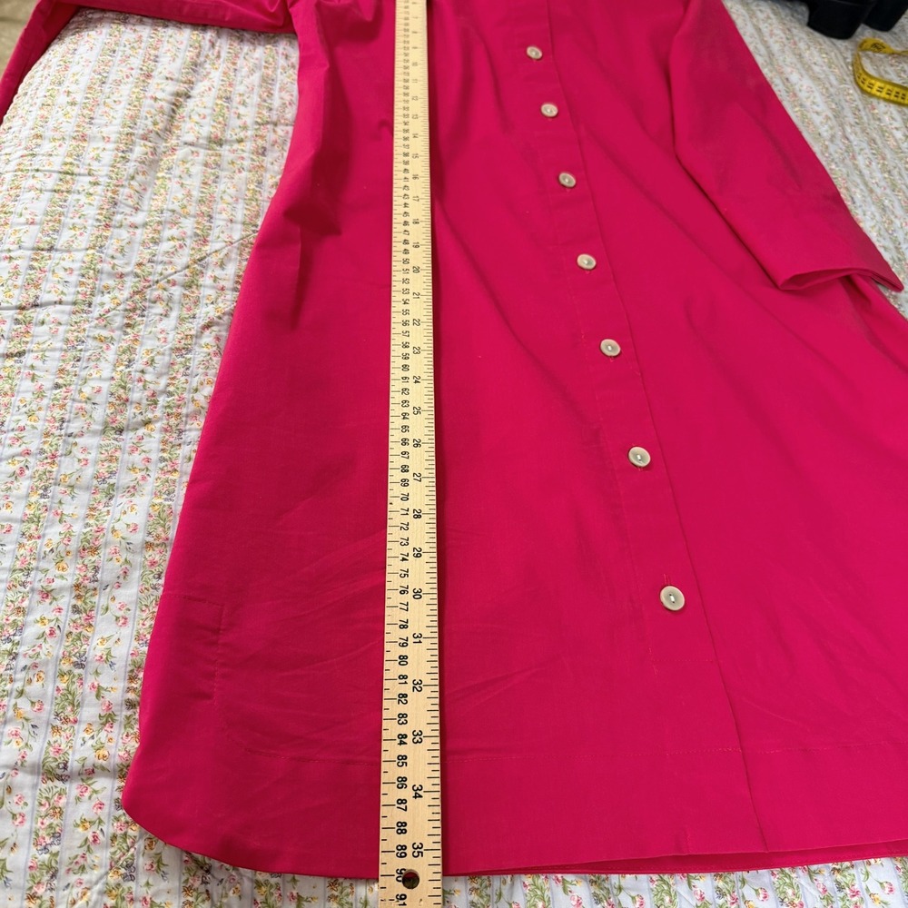 HINSON WU Aileen Dress Fuchsia Pink Button Front Collared‎ Shirt Dress XS - Picture 5 of 9